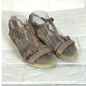 Ecco Flash Comfort Sandals Shimmer Tan Strappy Size 38 US 7